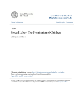 Forced Labor: the Rp Ostitution of Children U.S