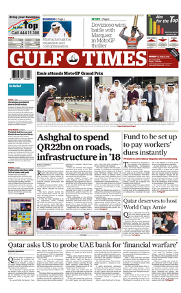 Ashghal to Spend Qr22bn on Roads, Infrastructure In