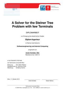 A Solver for the Steiner Tree Problem with Few Terminals