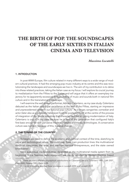 The Birth of Pop. the Soundscapes of the Sixties in Italian Cinema And