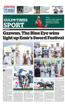 Gazwan, the Blue Eye Wins Light up Emir's Sword Festival