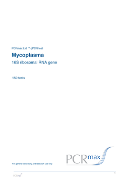 Mycoplasma 16S Ribosomal RNA Gene