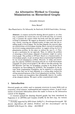 An Alternative Method to Crossing Minimization on Hierarchical Graphs