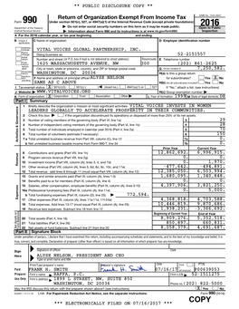 2016 Department of the Treasury | Do Not Enter Social Security Numbers on This Form As It May Be Made Public