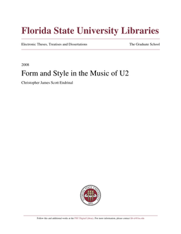 Form and Style in the Music of U2 Christopher James Scott Endrinal