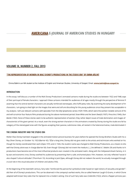 Americana E-Journal of American Studies in Hungary