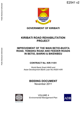 Republic of Kiribati Environmental Management Plan