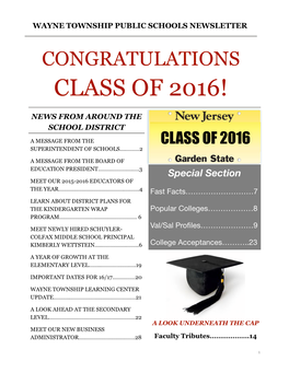 Congratulations Class of 2016!