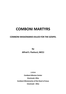 Comboni Martyrs