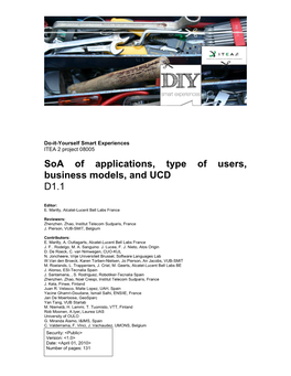 Soa of Applications, Type of Users, Business Models, and UCD D1.1