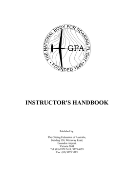 GFA Instructor's Handbook, Part 2 December 2001 Ii