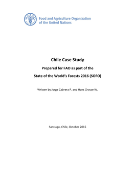 Chile Case Study Prepared for FAO As Part of the State of the World's