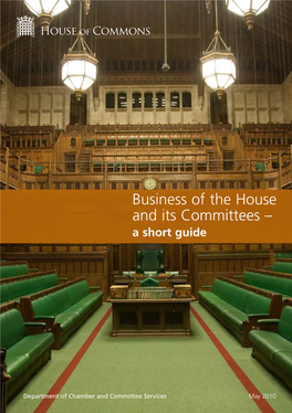 Business of the House and Its Committees – a Short Guide