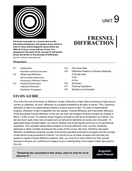 Fresnel Diffraction