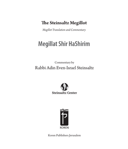 Megillat Shir Hashirim