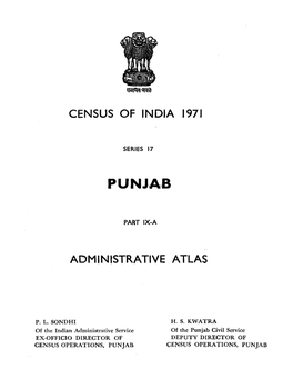 Administrative Atlas, Part-IX-A, Series-17, Punjab