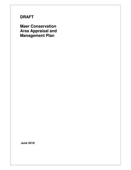 DRAFT Maer Conservation Area Appraisal and Management Plan