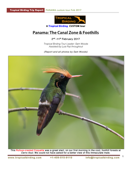 Panama: the Canal Zone & Foothills