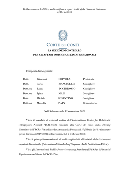 La Sezione Di Controllo Per Gli Affari Comunitari Ed Internazionali