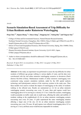 Scenario Simulation-Based Assessment of Trip Difficulty for Urban Residents Under Rainstorm Waterlogging