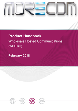 Product Handbook Wholesale Hosted Communications (WHC 3.0)