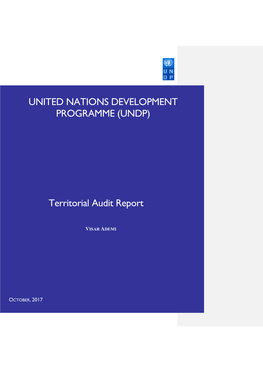 UNITED NATIONS DEVELOPMENT PROGRAMME (UNDP) Territorial Audit Report