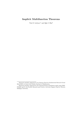 Implicit Multifunction Theorems