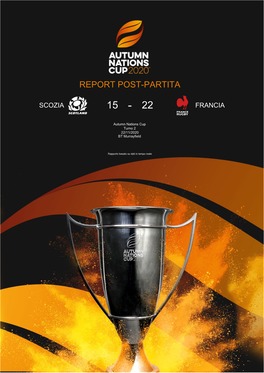 Autumn Nations Cup Turno 2 22/11/2020 BT Murrayfield