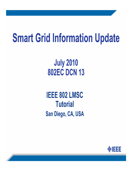 Smart Grid Information Update