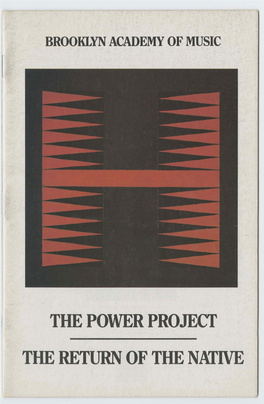 THE POWER Projecf the RETURN of the NATIVE