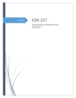 KZN 237 Integrated Development Plan 2016/2017 Table of Contents GLOSSARY