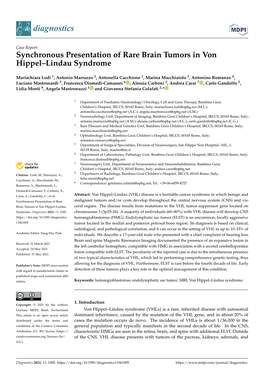 Synchronous Presentation of Rare Brain Tumors in Von Hippel–Lindau Syndrome