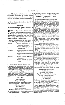 F 458 ] Quess of Buckingham to Be Lord Lieutenant of His Royal Highness the His Royal Highness the Duke of Clarence