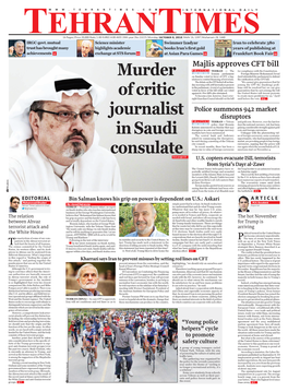 Murder of Critic Journalist in Saudi Consulate