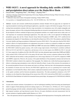 WHU-SGCC: a Novel Approach for Blending Daily Satellite (CHIRP)