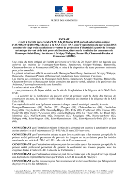 Relatif À L'arrêté Préfectoral N°I-5012 Du 28