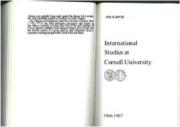 International Studies at Cornell University