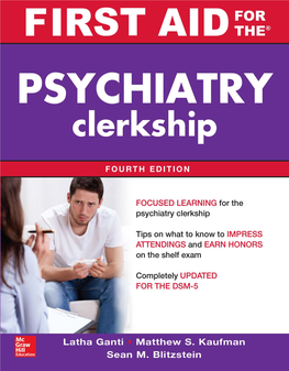 First Aid for The® Psychiatry Clerkship