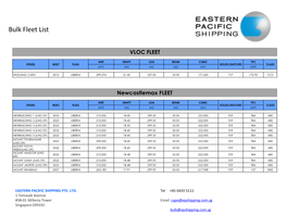 Bulk Fleet List