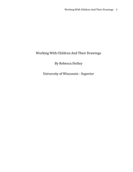 Working with Children and Their Drawings by Rebecca Stolley