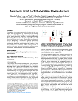 Direct Control of Ambient Devices by Gaze