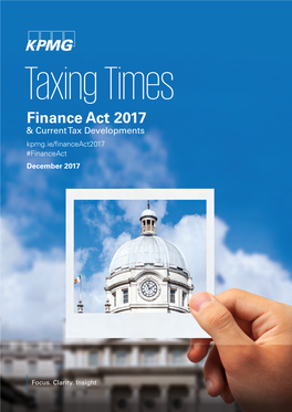 Finance Act 2017 & Current Tax Developments