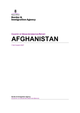 Afghanistan September 2007