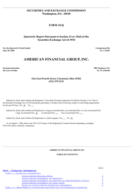 American Financial Group, Inc