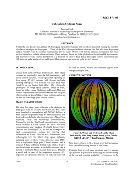 Cubesats in Cislunar Space