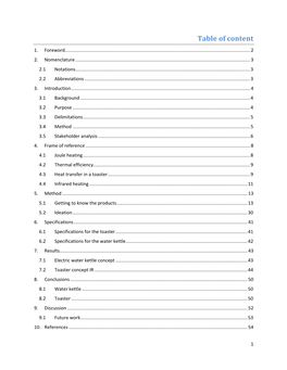 Table of Content 1