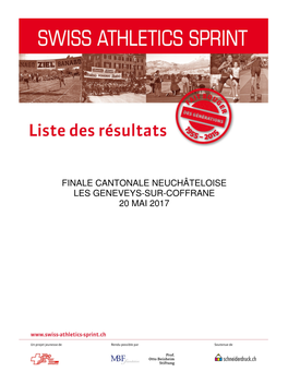 2017 Rangliste Kantonalfinal NE