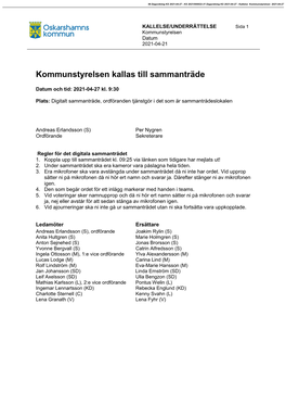 Kallelse KS 2021-04-27.Pdf