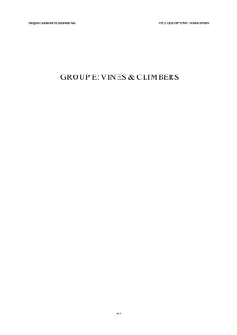 Group E: Vines & Climbers