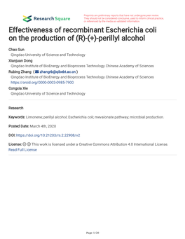 (+)-Perillyl Alcohol